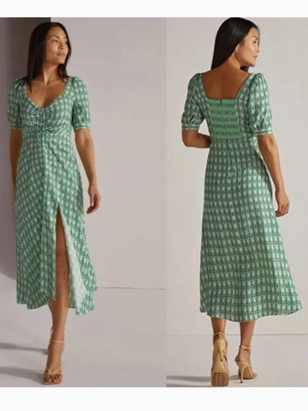 NWT Favorite Daughter the Vineyard Midi Dress Mosaic Floral Print Size 4